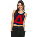  Women's 95% Polyester 5% Spandex Western Wear Tops (Red)