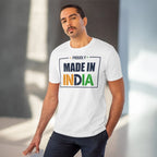 जेनरिक मेन्स पीसी कॉटन मेड इन इंडिया प्रिंटेड टी-शर्ट (रंग: सफेद, थ्रेड काउंट: 180 जीएसएम)