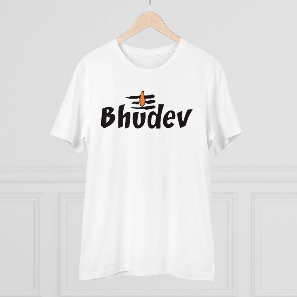 जेनेरिक मेन्स पीसी कॉटन भुदेव प्रिंटेड टी-शर्ट (रंग: सफेद, थ्रेड काउंट: 180 जीएसएम)