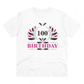 जेनरिक मेन्स पीसी कॉटन 100वीं जन्मदिन प्रिंटेड टी-शर्ट (रंग: सफेद, थ्रेड काउंट: 180 जीएसएम)