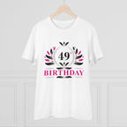 Generic Men's PC Cotton 49th Birthday Printed T Shirt (Color: White, Thread Count: 180GSM)