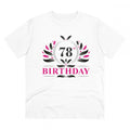  Men's PC Cotton 78th Birthday Printed T Shirt (Color: White, Thread Count: 180GSM)