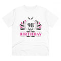  Men's PC Cotton 98th Birthday Printed T Shirt (Color: White, Thread Count: 180GSM)
