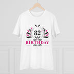 Generic Men's PC Cotton 82nd Birthday Printed T Shirt (Color: White, Thread Count: 180GSM)