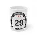  Ceramic 29th Anniversary Printed Coffee Mug (Color: White, Capacity:330ml)