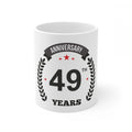  Ceramic 49th Anniversary Printed Coffee Mug (Color: White, Capacity:330ml)