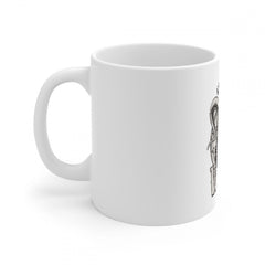 जेनेरिक सिरेमिक गोरिल्ला डिज़ाइन प्रिंटेड कॉफी मग (रंग: सफेद, क्षमता: 330 मिलीलीटर)