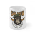 Ceramic Gorila Desing Printed Coffee Mug (Color: White, Capacity:330ml)