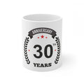  Ceramic 30th Anniversary Printed Coffee Mug (Color: White, Capacity:330ml)