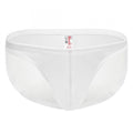  Men's Mesh Power Net Men Transparent Briefs Underwear (White)