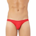  Men's Cotton Spandex Designer Briefs Underwear (Red)