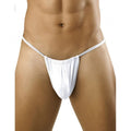  Men's Cotton Spandex G String Pouch Underwear Underwear (White)