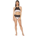  Women's Cotton Lace Halter Neck Lingerie Black Lace And White Color (White And Black)