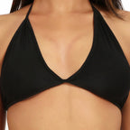 Generic Women's Nylon Spandex Black Bikini Sexy Bra Panty (Black)
