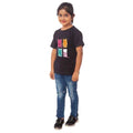  Girls Cotton Cat Half Sleeve TShirt (Black)