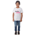  Girls Cotton Drama Queen Half Sleeve TShirt (White)