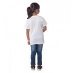 Generic Girls Cotton Unicorn Face Half Sleeve TShirt (White)