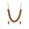  Women's Elegent Laxmi Coin Shape Jewellery Chowker Set (Red, Free Size)