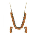  Women's Elegent Laxmi Coin Shape Jewellery Chowker Set (Green, Free Size)