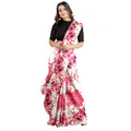  Women's Joya Silk Saree with Blouse (Pink, 5-6 Mtrs)
