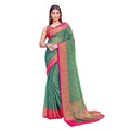 Women's Viscose Rayon Printed Saree With Unstitched Blouse (Rama)
