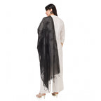 Generic Women's Cotton Embroidered Dupatta (Black, Length:Â 2.25 to 2.50 Mtr)