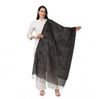 Generic Women's Cotton Embroidered Dupatta (Black, Length:Â 2.25 to 2.50 Mtr)