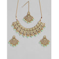  Women's Rose Gold Plated Alloy Necklace &amp;amp; Earings Set (Light Green)