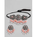  Women's Rose Gold Plated Alloy Necklace &amp;amp; Earings Set (Orange)