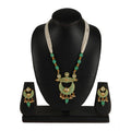  Women's Rose Gold Plated Alloy Necklace &amp;amp; Earings Set (Green)