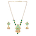  Women's Rose Gold Plated Alloy Necklace &amp;amp; Earings Set (Green)