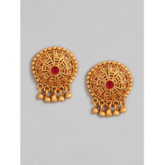 महिलाओं के लिए रोज़ गोल्ड प्लेटेड अलॉय नेकलेस और इयररिंग्स का सेट (मल्टीकलर)