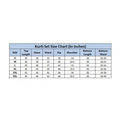 Generic Women's Cotton Printed 3/4th Sleeve Kurti With Pant (Cream )