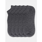 Generic 5 Pairs Unisex Casual Cotton Blended Solid Ankle length Socks (Dark Grey)