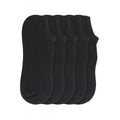  5 Pairs Unisex Casual Cotton Blended Solid Ankle length Socks (Black)