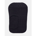  5 Pairs Unisex Casual Cotton Blended Solid No-show Socks (Black)
