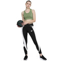  Women's Polyster Solid Sport Leggings (Black &amp;amp; White)