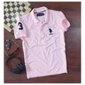 Men'sÂ Casual Half sleeve SolidÂ Cotton Polo Neck T-shirt (Pink)