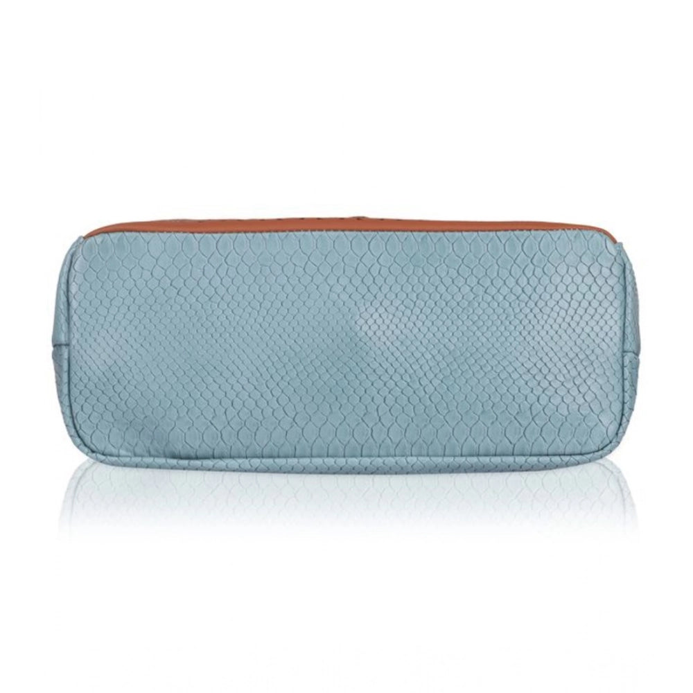 जेनरिक महिलाओं का फॉक्स लेदर टेक्सचर्ड टोट बैग (ग्रे)