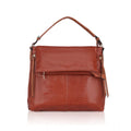  Women's Faux Leather Textured Sling Bag (Brown )