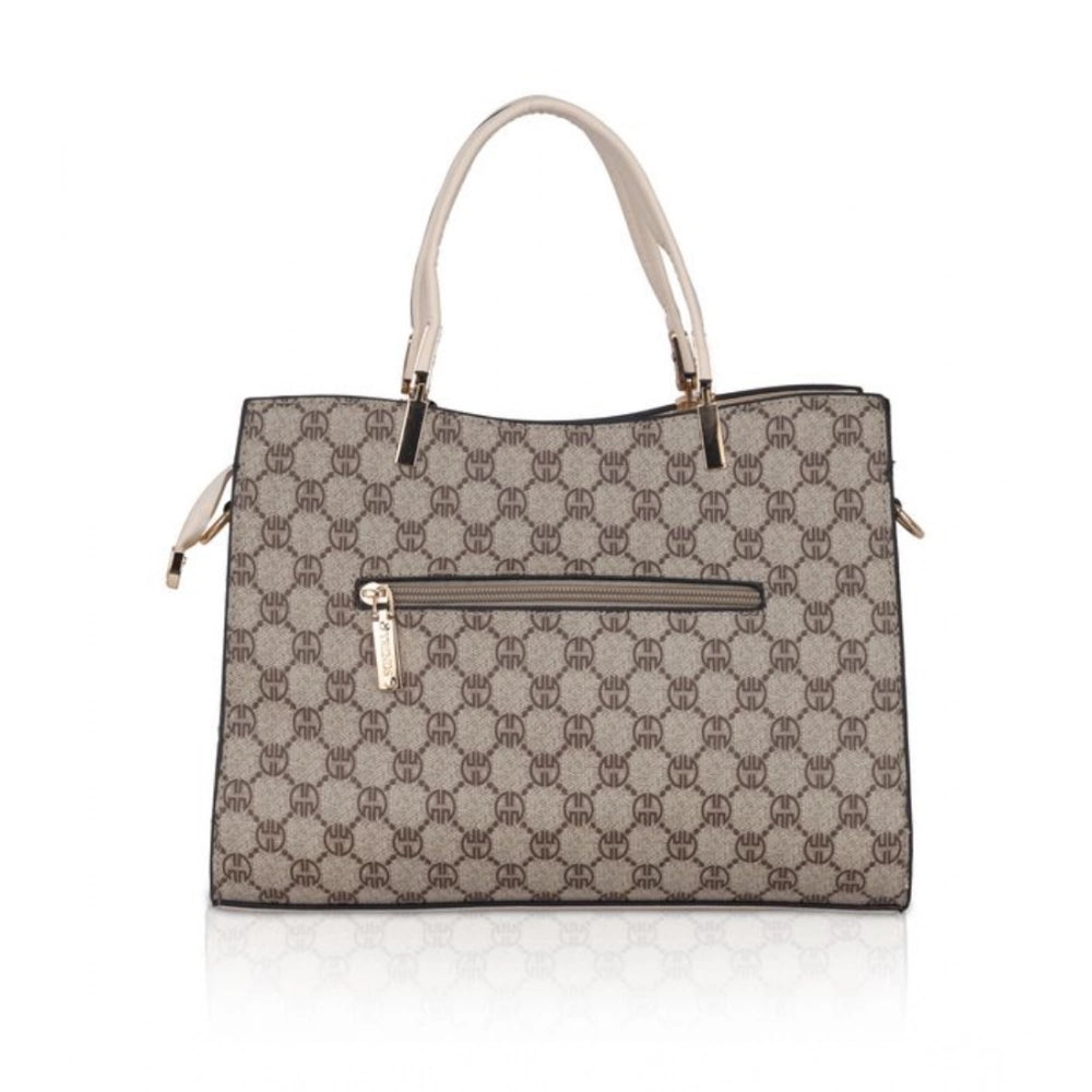 Generic Women's Faux Leather Printed Handbag (Beige)