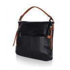 Generic Women's Faux Leather Textured Sling Bag (Black)