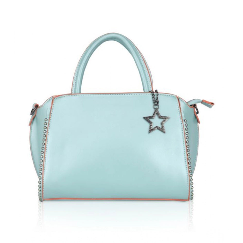 जेनरिक महिलाओं का फॉक्स लेदर मेटल बीड्स हैंडबैग (हरा)