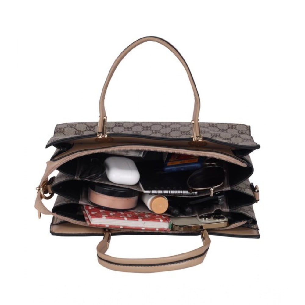 महिलाओं के लिए जेनेरिक फॉक्स लेदर प्रिंटेड हैंडबैग (हिल्वर)