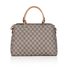 महिलाओं के लिए सामान्य फॉक्स लेदर प्रिंटेड हैंडबैग (ऊंट रंग)