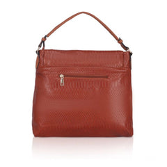 जेनरिक महिलाओं का फॉक्स लेदर टेक्सचर्ड स्लिंग बैग (भूरा)