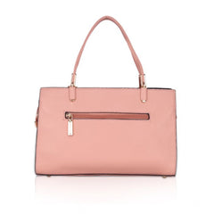 जेनरिक महिलाओं का फॉक्स लेदर टेक्सचर्ड एडजस्टेबल लॉन्ग बेल्ट हैंडबैग (गुलाबी)