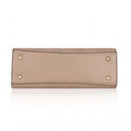 Generic Women's Faux Leather Textured Adjustable Long Belt Handbag (Khaki)
