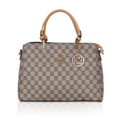 महिलाओं के लिए सामान्य फॉक्स लेदर प्रिंटेड हैंडबैग (ऊंट रंग)