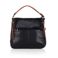  Women's Faux Leather Textured Sling Bag (Black)